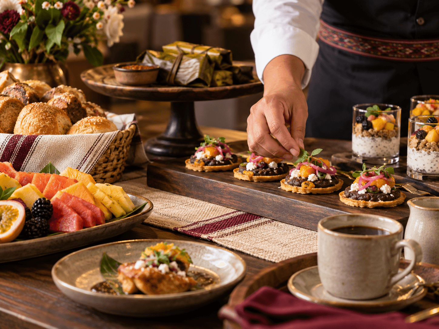 Presentación editorial de catering para eventos